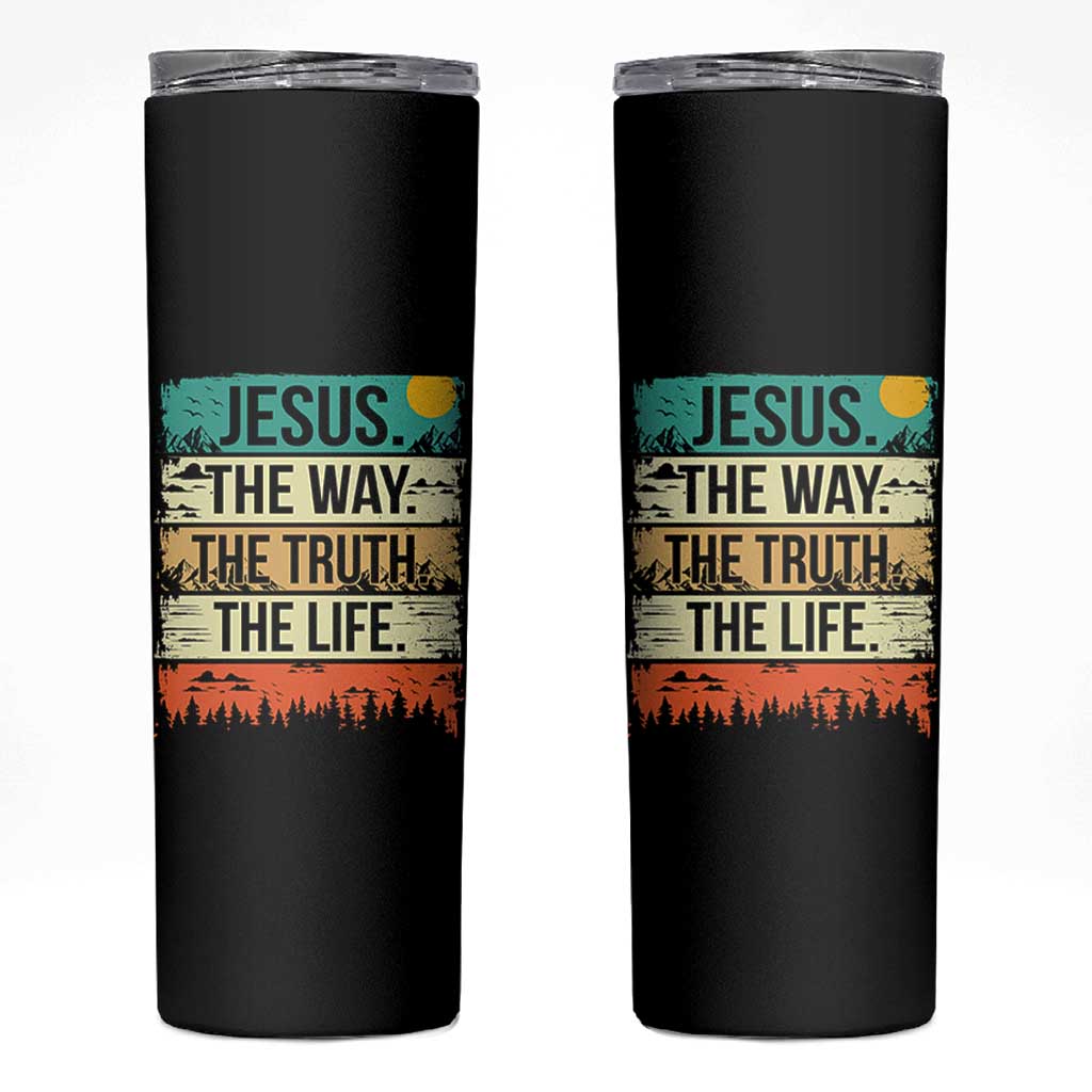 Jesus The Way The Truth The Life Skinny Tumbler Blessed Christians - Wonder Print Shop