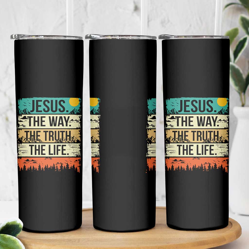 Jesus The Way The Truth The Life Skinny Tumbler Blessed Christians - Wonder Print Shop