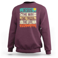 Jesus The Way The Truth The Life Sweatshirt Blessed Christians - Wonder Print Shop
