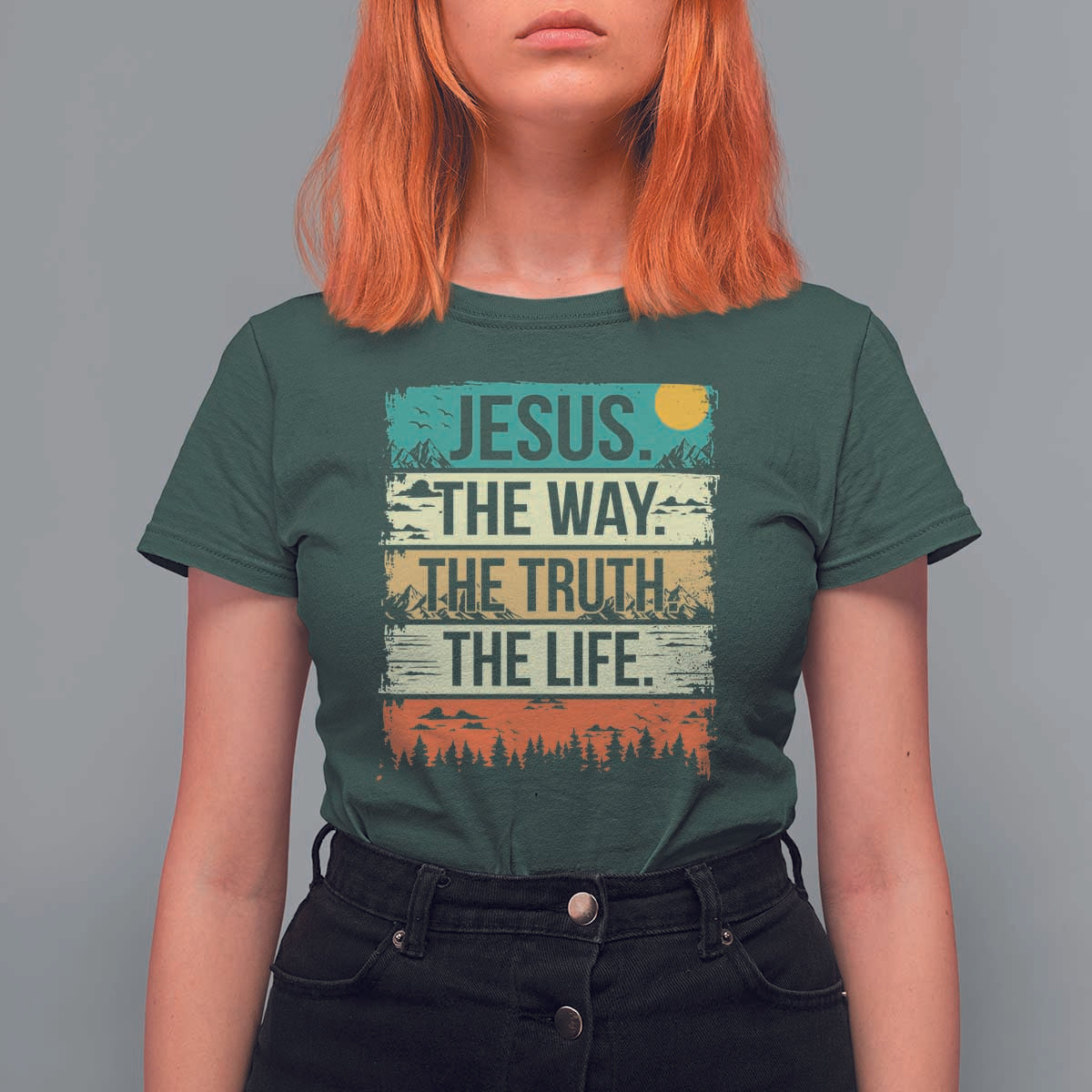Jesus The Way The Truth The Life T Shirt For Women Blessed Christians - Wonder Print Shop