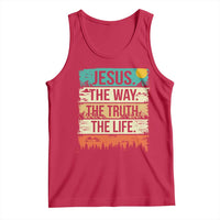 Jesus The Way The Truth The Life Tank Top Blessed Christians - Wonder Print Shop