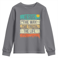 Jesus The Way The Truth The Life Youth Sweatshirt Blessed Christians - Wonder Print Shop