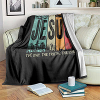 Jesus The Way The Truth The Life Throw Blanket Christian Worship - Wonder Print Shop