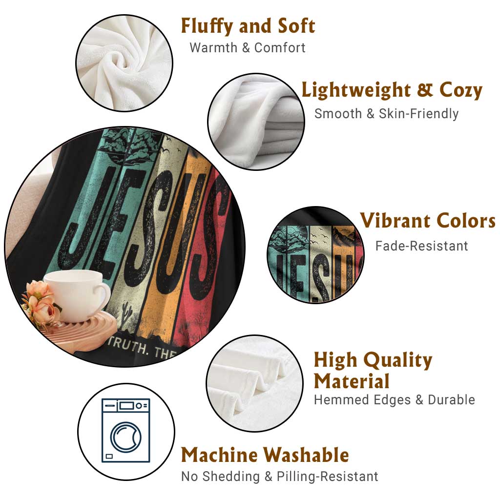 Jesus The Way The Truth The Life Throw Blanket Christian Worship - Wonder Print Shop