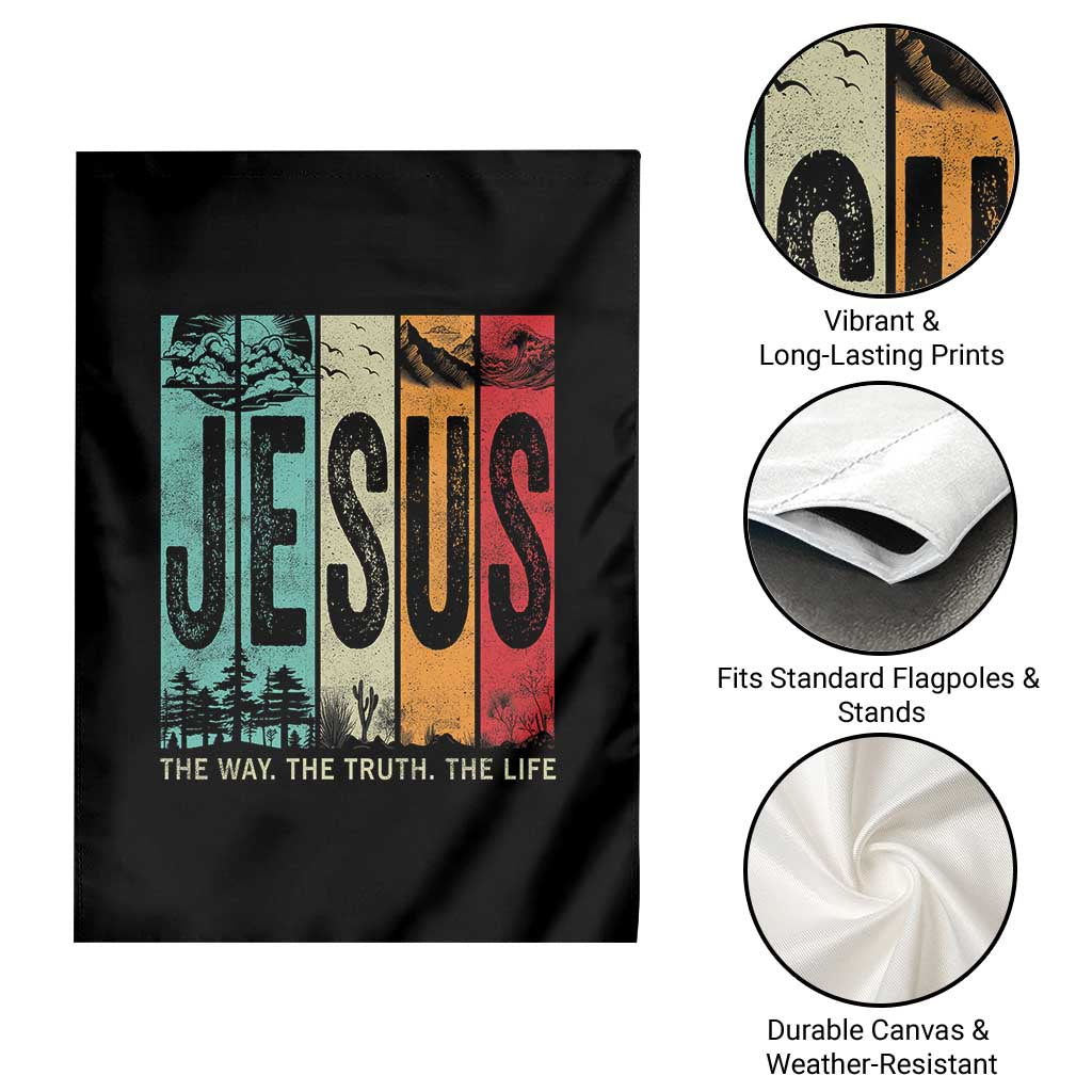 Jesus The Way The Truth The Life Garden Flag Christian Worship - Wonder Print Shop