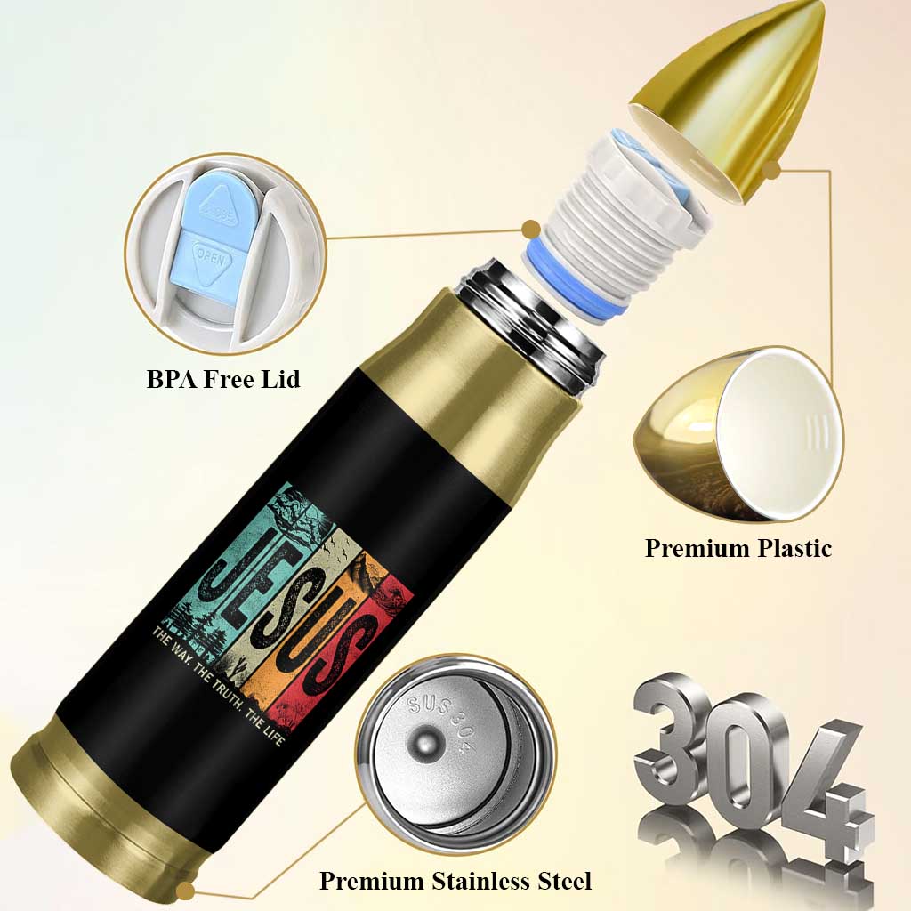 Jesus The Way The Truth The Life Bullet Tumbler Christian Worship - Wonder Print Shop