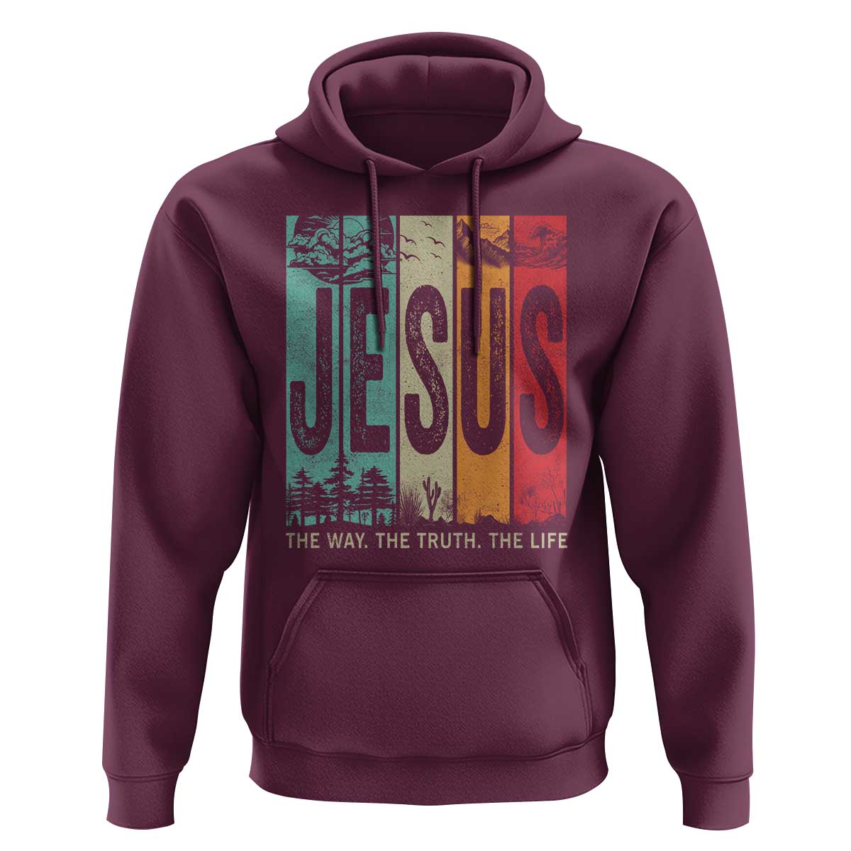 Jesus The Way The Truth The Life Hoodie Christian Worship - Wonder Print Shop