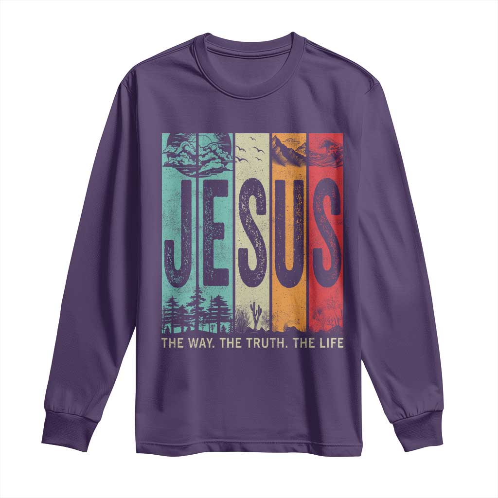 Jesus The Way The Truth The Life Long Sleeve Shirt Christian Worship - Wonder Print Shop