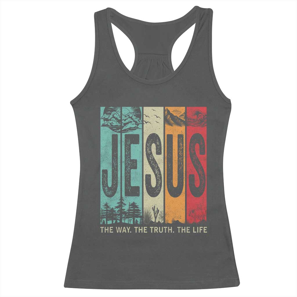 Jesus The Way The Truth The Life Racerback Tank Top Christian Worship - Wonder Print Shop