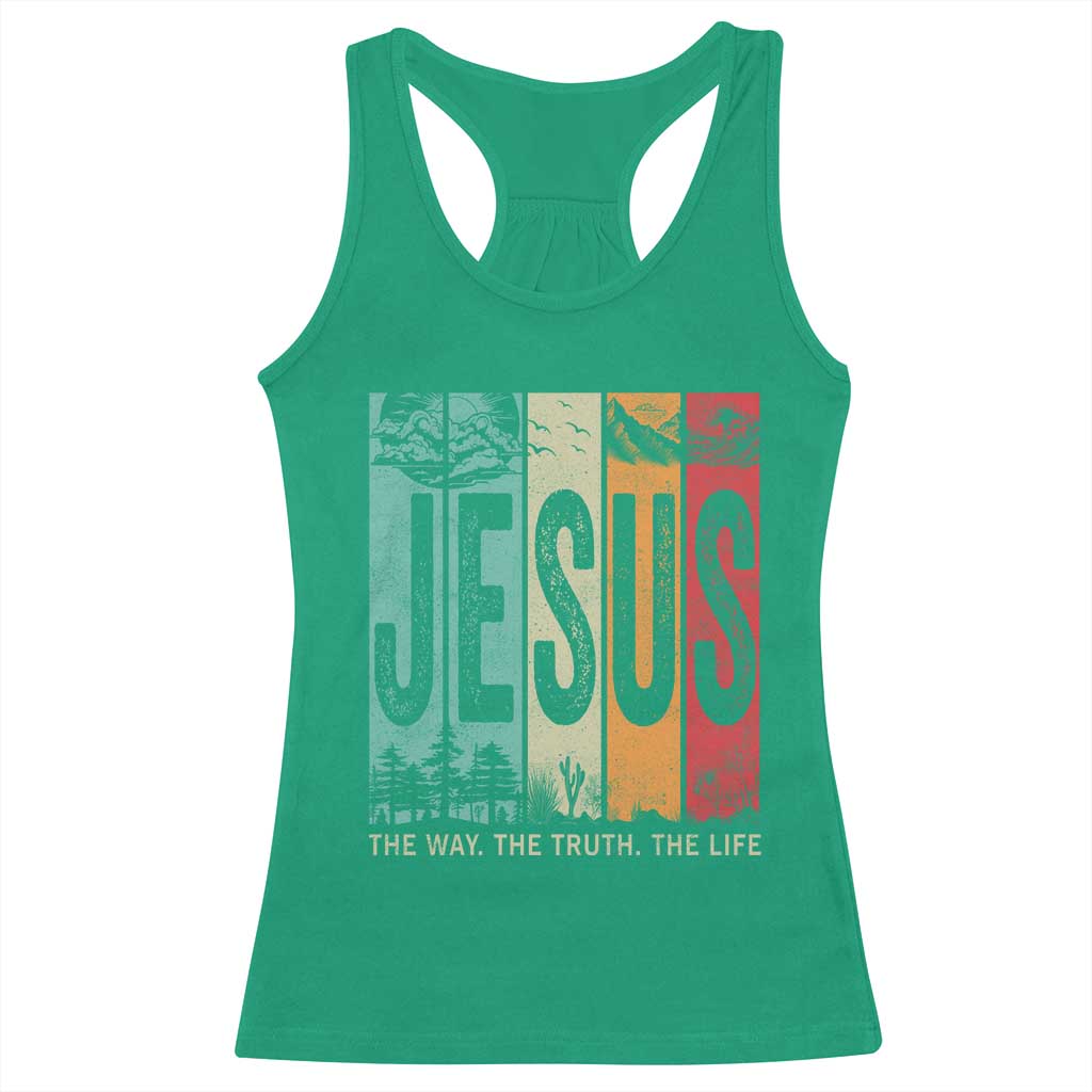 Jesus The Way The Truth The Life Racerback Tank Top Christian Worship - Wonder Print Shop
