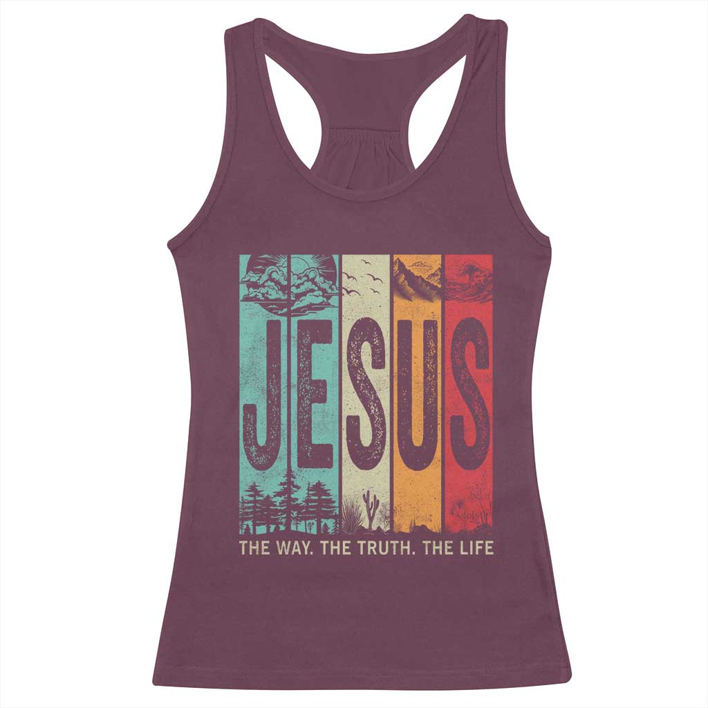 Jesus The Way The Truth The Life Racerback Tank Top Christian Worship - Wonder Print Shop