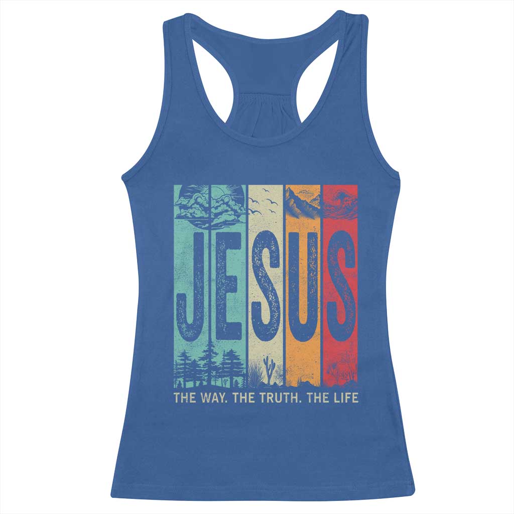 Jesus The Way The Truth The Life Racerback Tank Top Christian Worship - Wonder Print Shop