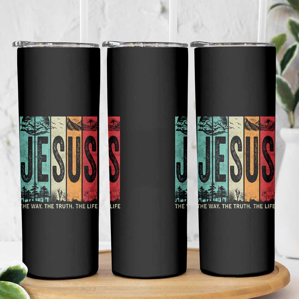 Jesus The Way The Truth The Life Skinny Tumbler Christian Worship - Wonder Print Shop