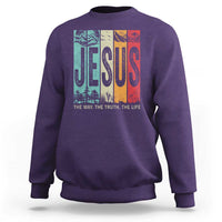 Jesus The Way The Truth The Life Sweatshirt Christian Worship - Wonder Print Shop