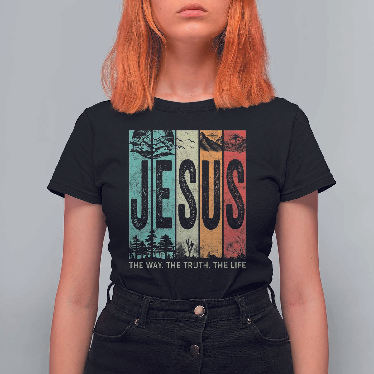Jesus The Way The Truth The Life T Shirt For Women Christian Worship - Wonder Print Shop