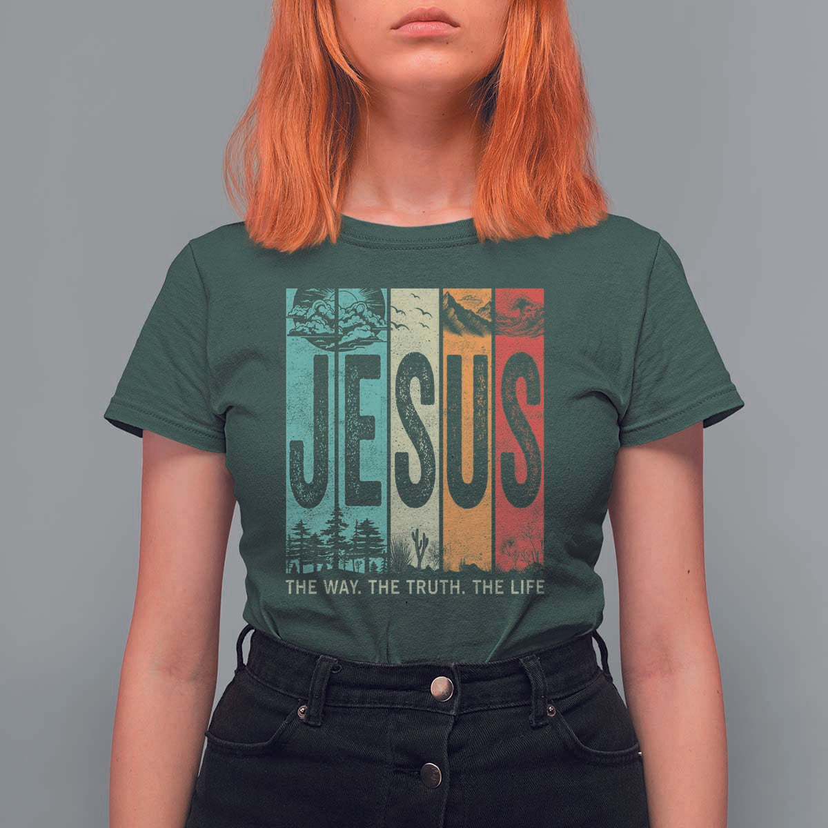 Jesus The Way The Truth The Life T Shirt For Women Christian Worship - Wonder Print Shop