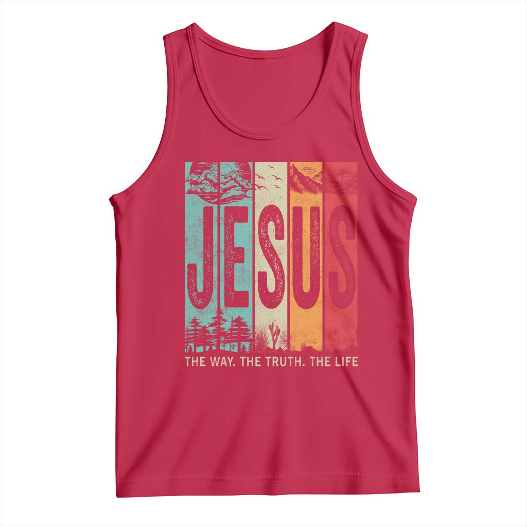 Jesus The Way The Truth The Life Tank Top Christian Worship - Wonder Print Shop