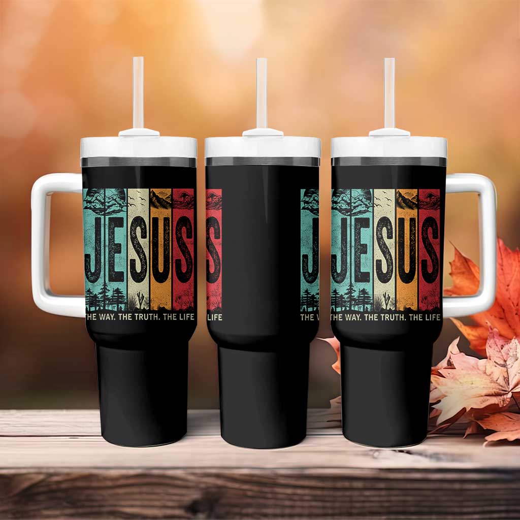 Jesus The Way The Truth The Life Tumbler With Handle Christian Worship - Wonder Print Shop
