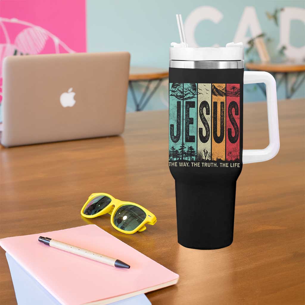 Jesus The Way The Truth The Life Tumbler With Handle Christian Worship - Wonder Print Shop