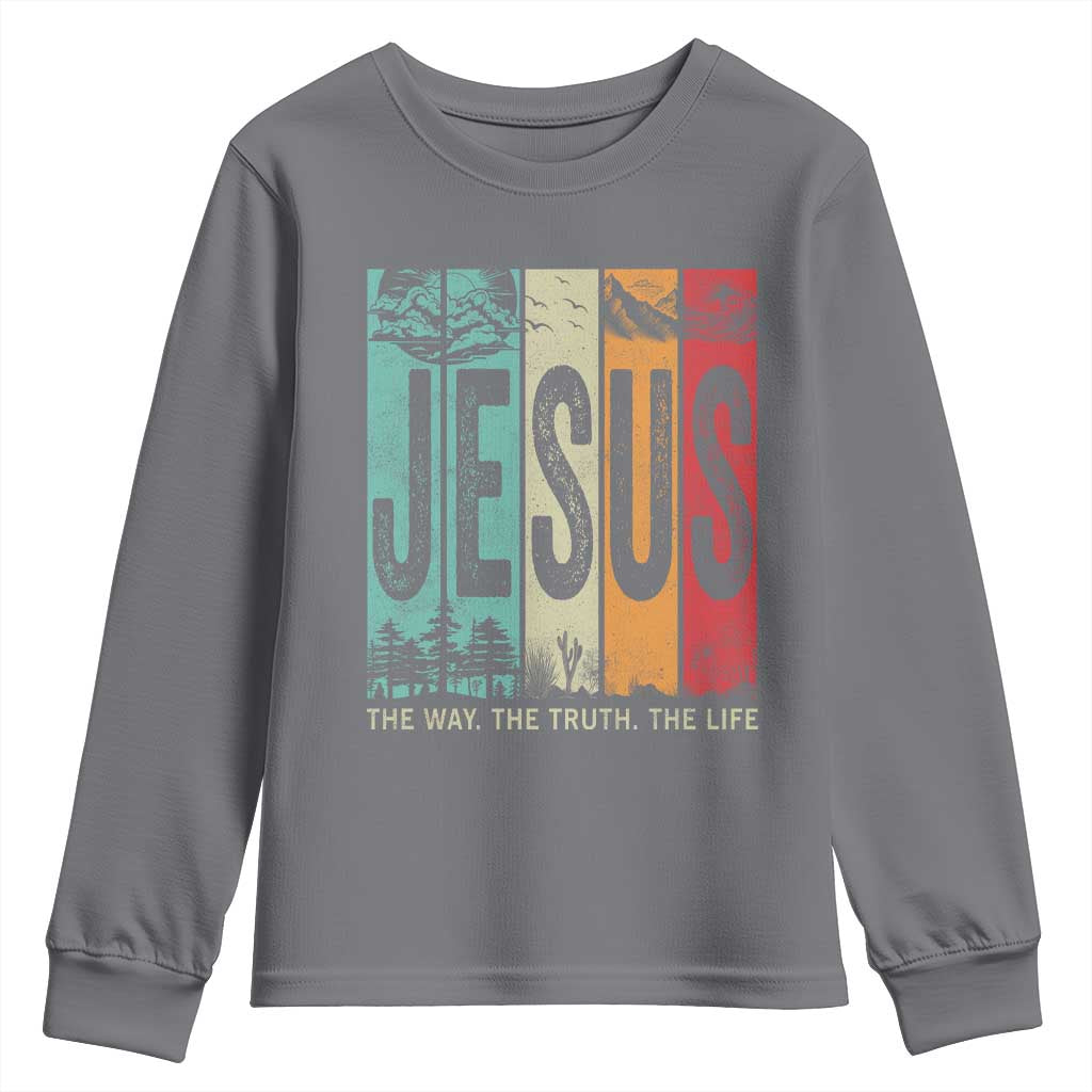 Jesus The Way The Truth The Life Youth Sweatshirt Christian Worship - Wonder Print Shop