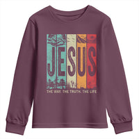 Jesus The Way The Truth The Life Youth Sweatshirt Christian Worship - Wonder Print Shop