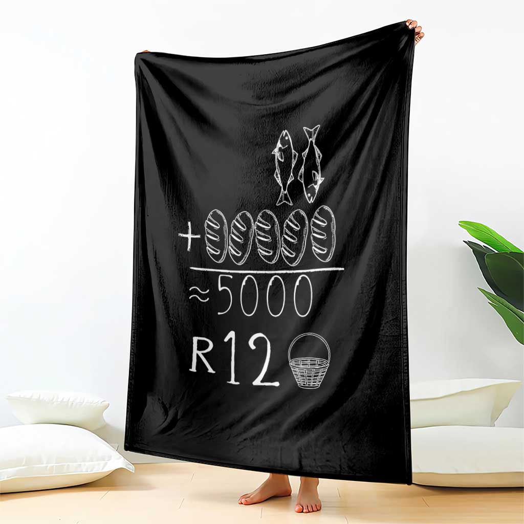 2 Fishes 5 Breads Jesus Feeds The 5000 Christian Bible Verses Throw Blanket - Wonder Print Shop