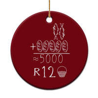 2 Fishes 5 Breads Jesus Feeds The 5000 Christian Bible Verses Ceramic Ornament - Wonder Print Shop