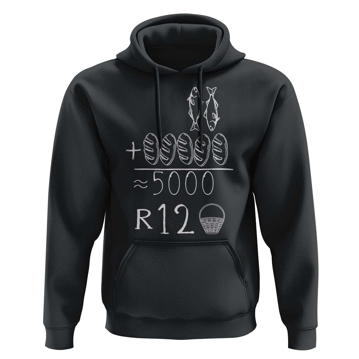 2 Fishes 5 Breads Jesus Feeds The 5000 Christian Bible Verses Hoodie - Wonder Print Shop