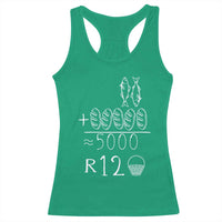 2 Fishes 5 Breads Jesus Feeds The 5000 Christian Bible Verses Racerback Tank Top - Wonder Print Shop