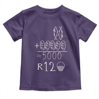 2 Fishes 5 Breads Jesus Feeds The 5000 Christian Bible Verses Toddler T Shirt - Wonder Print Shop
