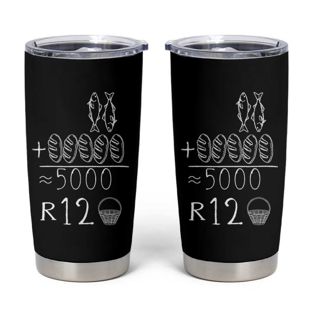 2 Fishes 5 Breads Jesus Feeds The 5000 Christian Bible Verses Tumbler Cup - Wonder Print Shop