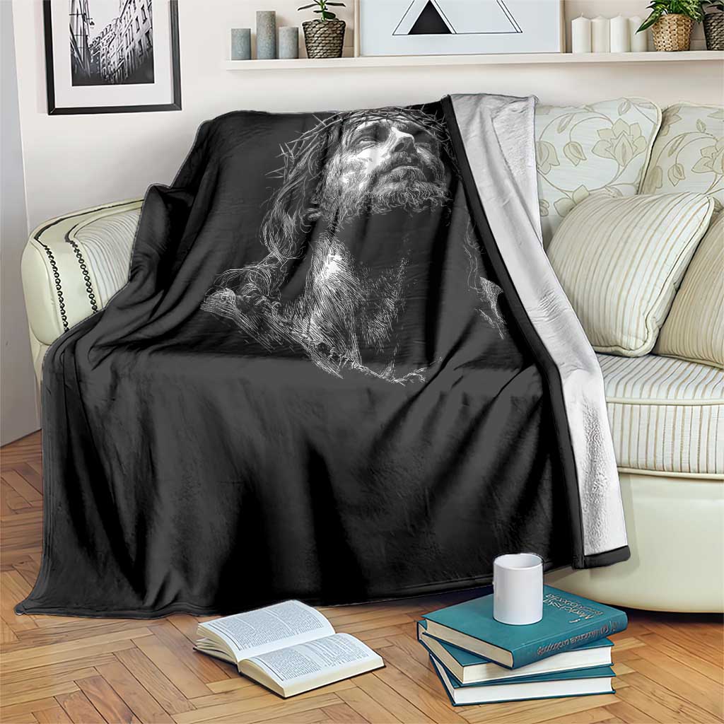 Jesus Christ Religious Christian Faith Crown Of Thorns Throw Blanket - Wonder Print Shop