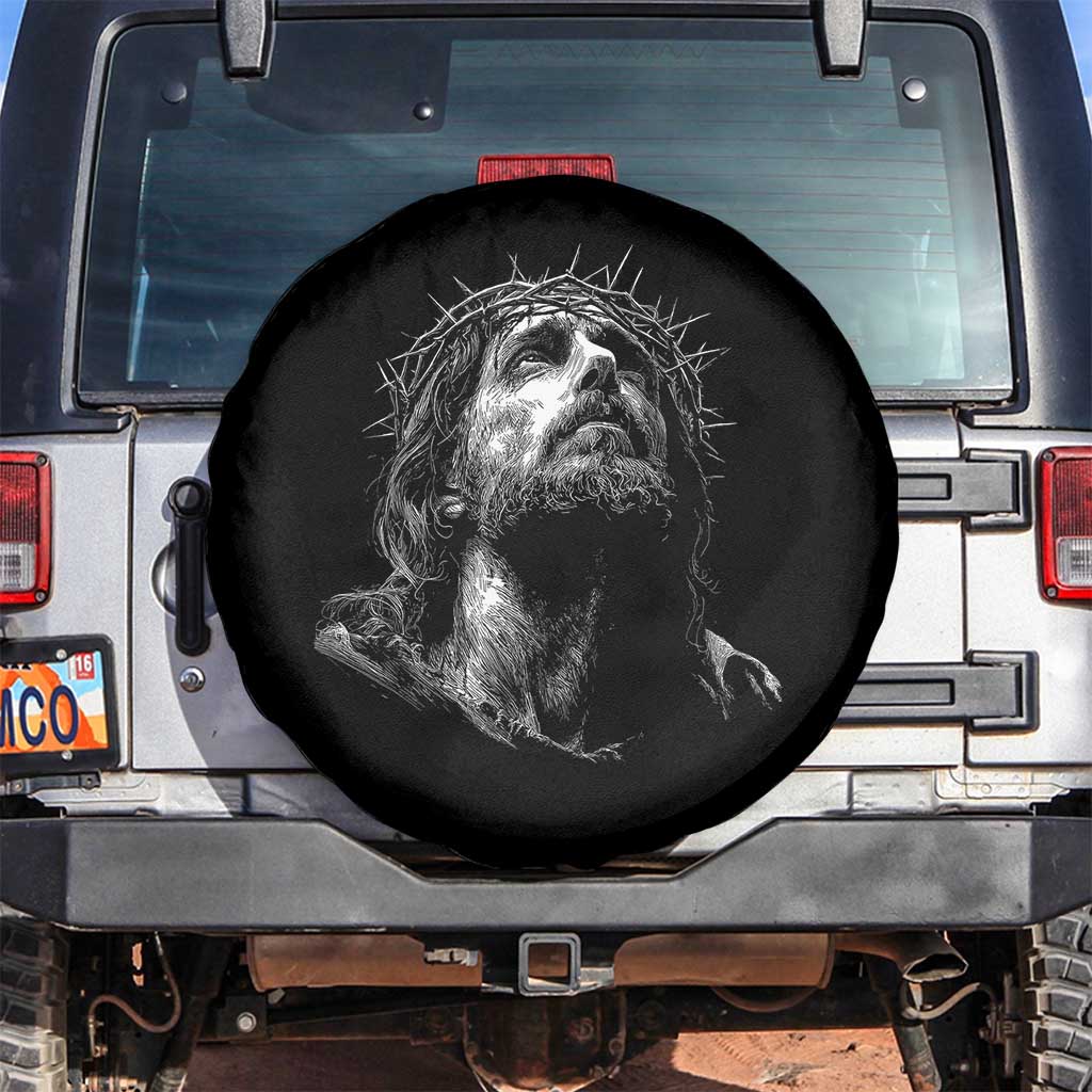 Jesus Christ Religious Christian Faith Crown Of Thorns Spare Tire Cover - Wonder Print Shop