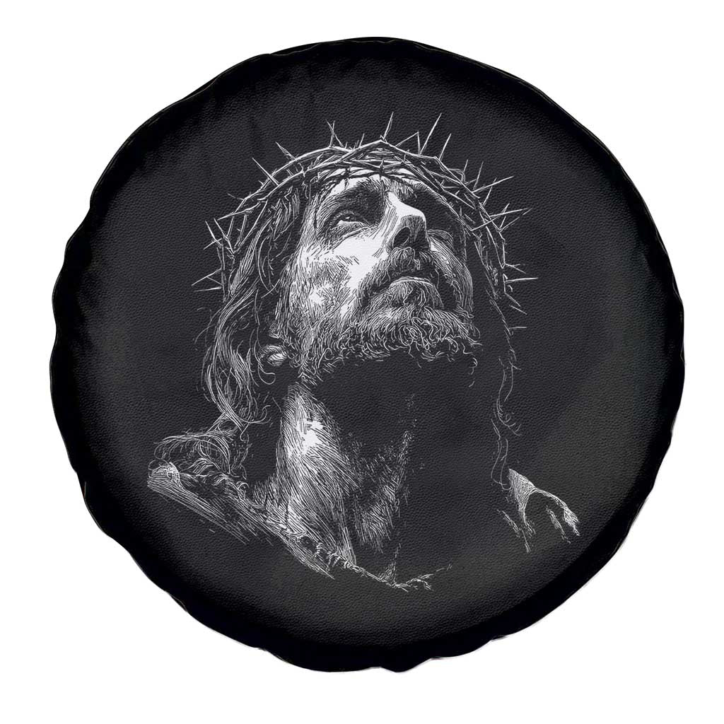 Jesus Christ Religious Christian Faith Crown Of Thorns Spare Tire Cover - Wonder Print Shop
