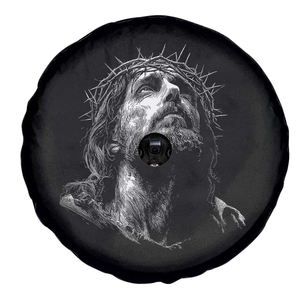 Jesus Christ Religious Christian Faith Crown Of Thorns Spare Tire Cover - Wonder Print Shop