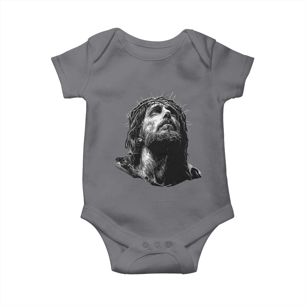 Jesus Christ Religious Christian Faith Crown Of Thorns Baby Onesie - Wonder Print Shop
