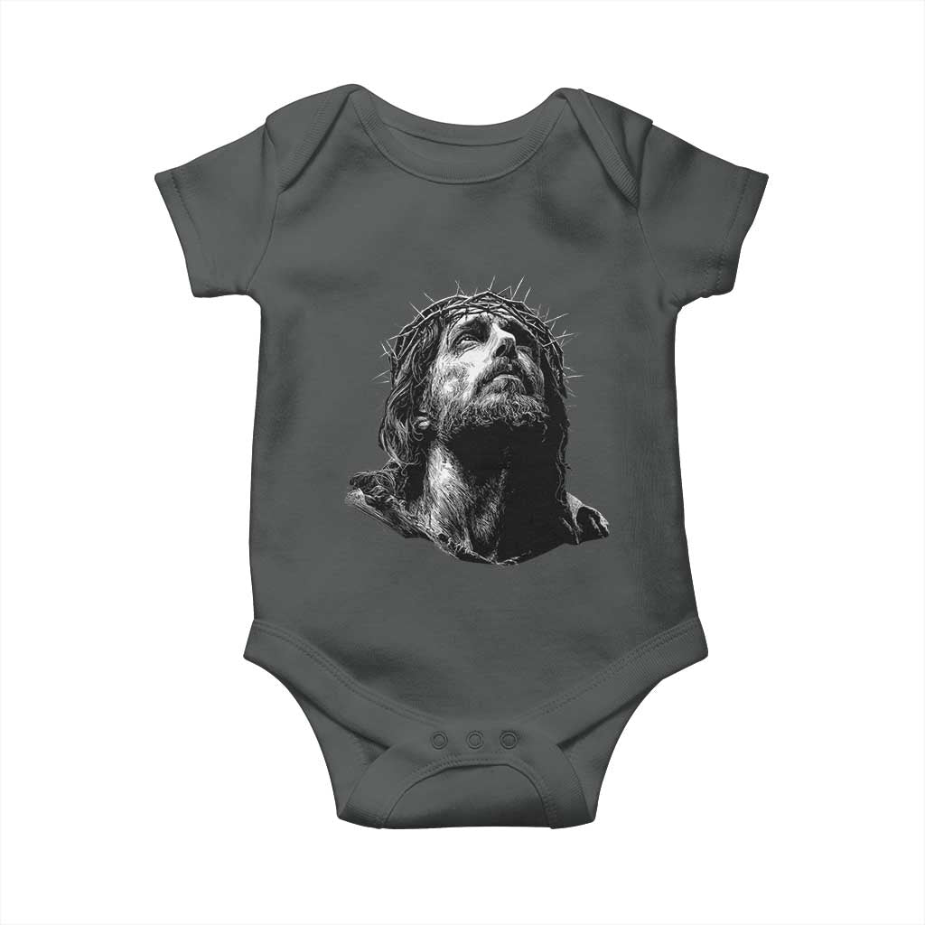 Jesus Christ Religious Christian Faith Crown Of Thorns Baby Onesie - Wonder Print Shop