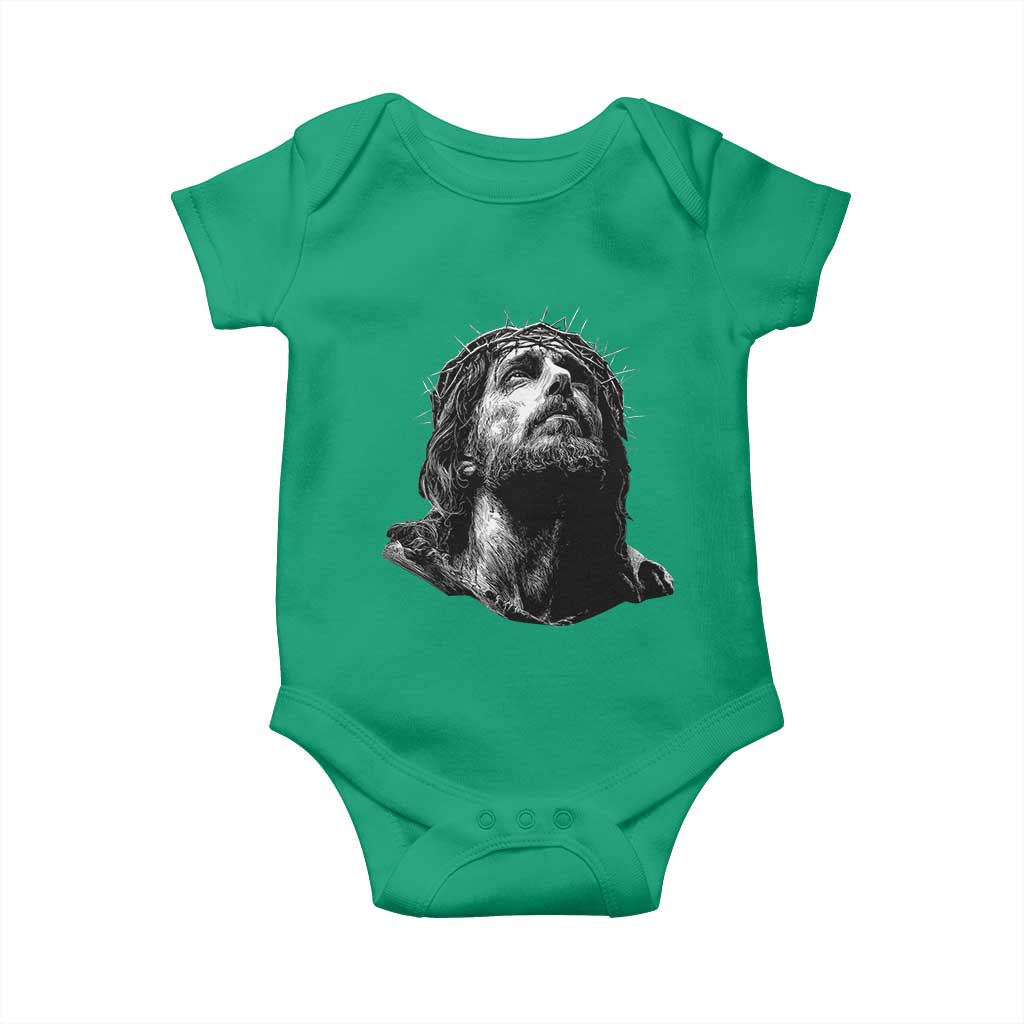 Jesus Christ Religious Christian Faith Crown Of Thorns Baby Onesie - Wonder Print Shop