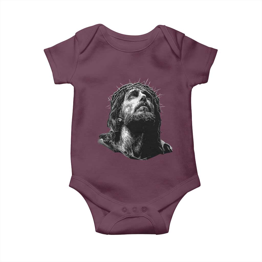 Jesus Christ Religious Christian Faith Crown Of Thorns Baby Onesie - Wonder Print Shop