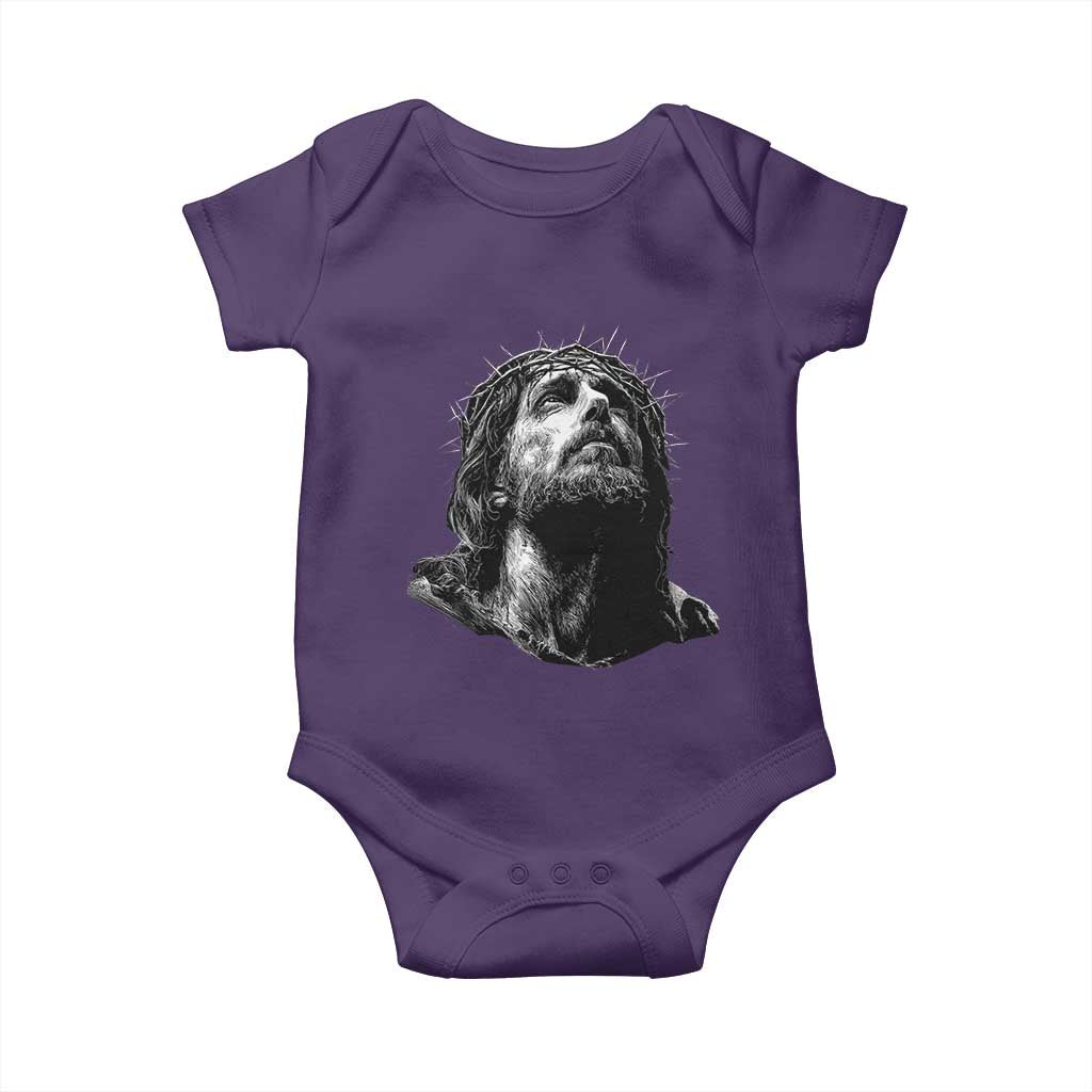 Jesus Christ Religious Christian Faith Crown Of Thorns Baby Onesie - Wonder Print Shop