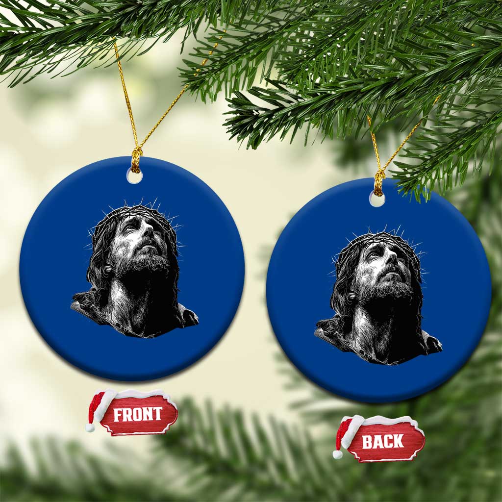 Jesus Christ Religious Christian Faith Crown Of Thorns Ceramic Ornament - Wonder Print Shop
