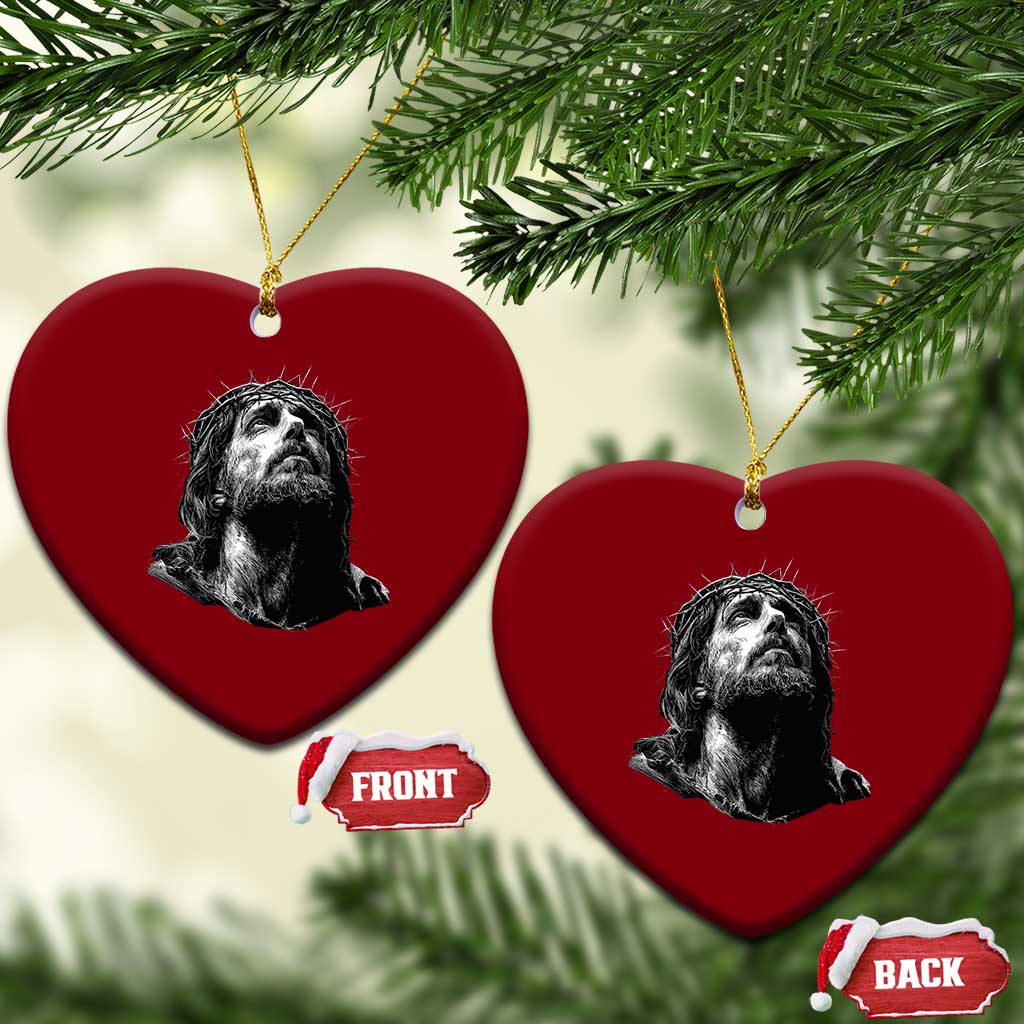 Jesus Christ Religious Christian Faith Crown Of Thorns Ceramic Ornament - Wonder Print Shop