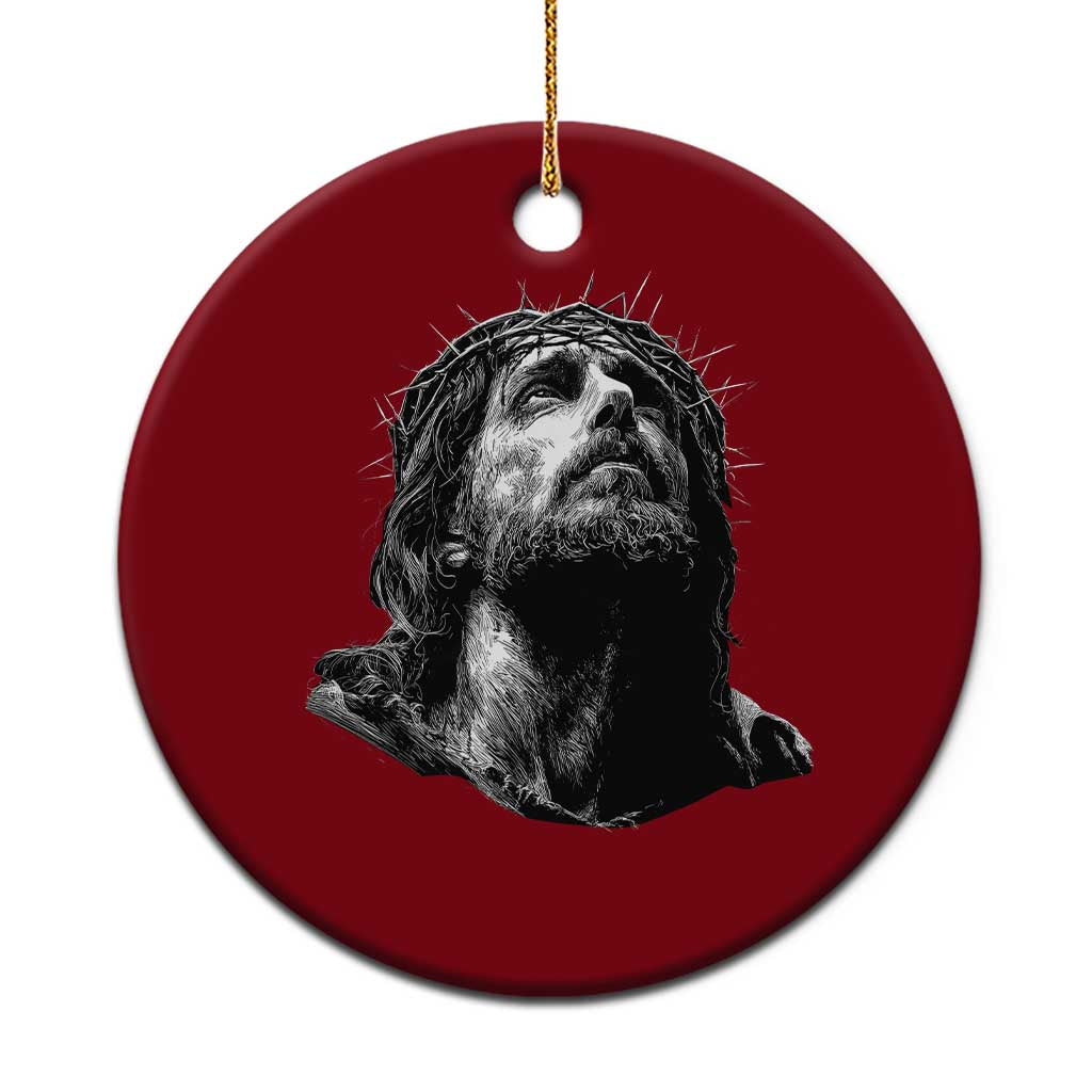 Jesus Christ Religious Christian Faith Crown Of Thorns Ceramic Ornament - Wonder Print Shop