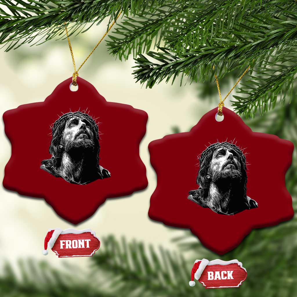 Jesus Christ Religious Christian Faith Crown Of Thorns Ceramic Ornament - Wonder Print Shop
