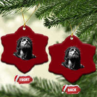 Jesus Christ Religious Christian Faith Crown Of Thorns Ceramic Ornament - Wonder Print Shop
