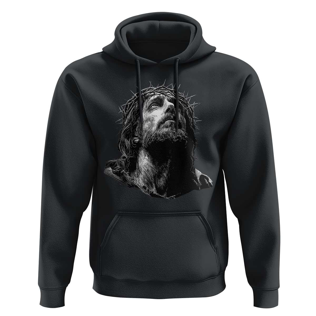 Jesus Christ Religious Christian Faith Crown Of Thorns Hoodie - Wonder Print Shop