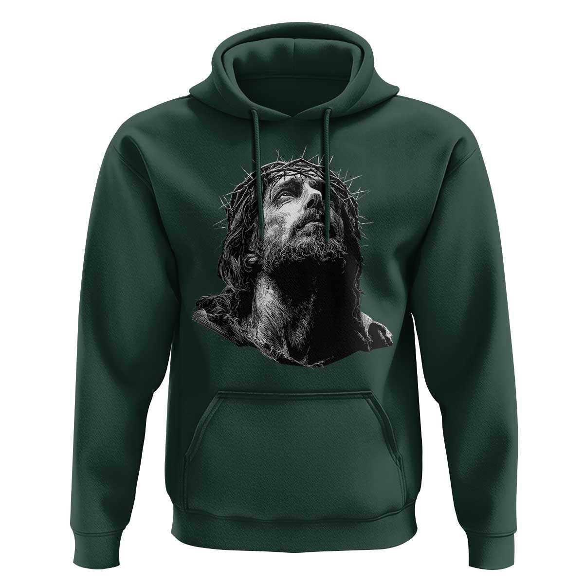 Jesus Christ Religious Christian Faith Crown Of Thorns Hoodie - Wonder Print Shop