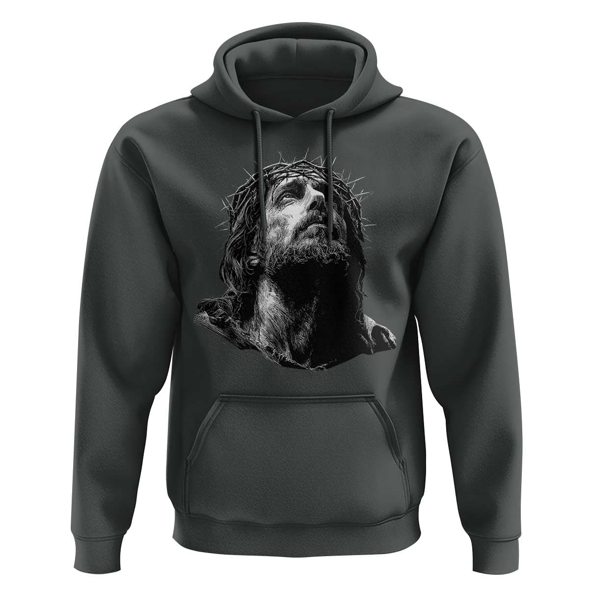 Jesus Christ Religious Christian Faith Crown Of Thorns Hoodie - Wonder Print Shop