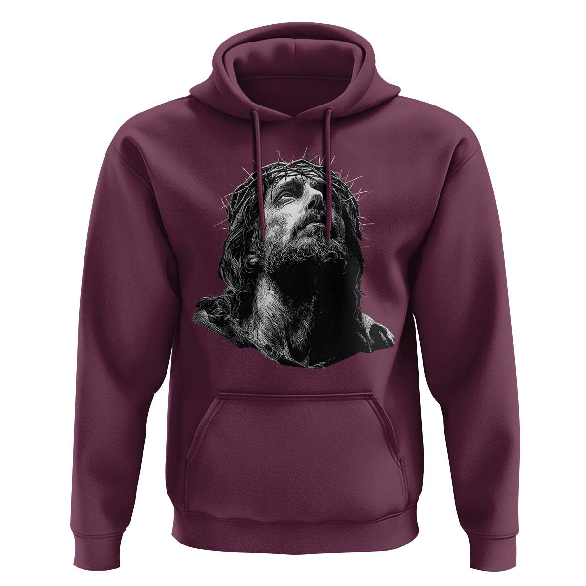 Jesus Christ Religious Christian Faith Crown Of Thorns Hoodie - Wonder Print Shop