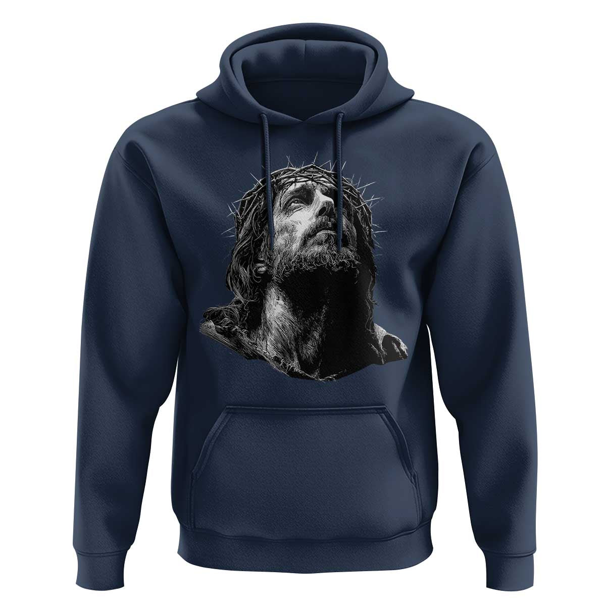 Jesus Christ Religious Christian Faith Crown Of Thorns Hoodie - Wonder Print Shop